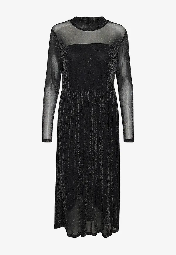 KAFFE - Klänning kaOlga Mesh Dress - Svart