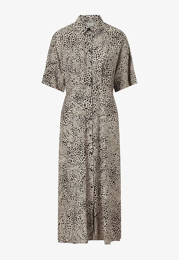 KAFFE - Maxiklänning kaDebra Shirt Dress - Beige