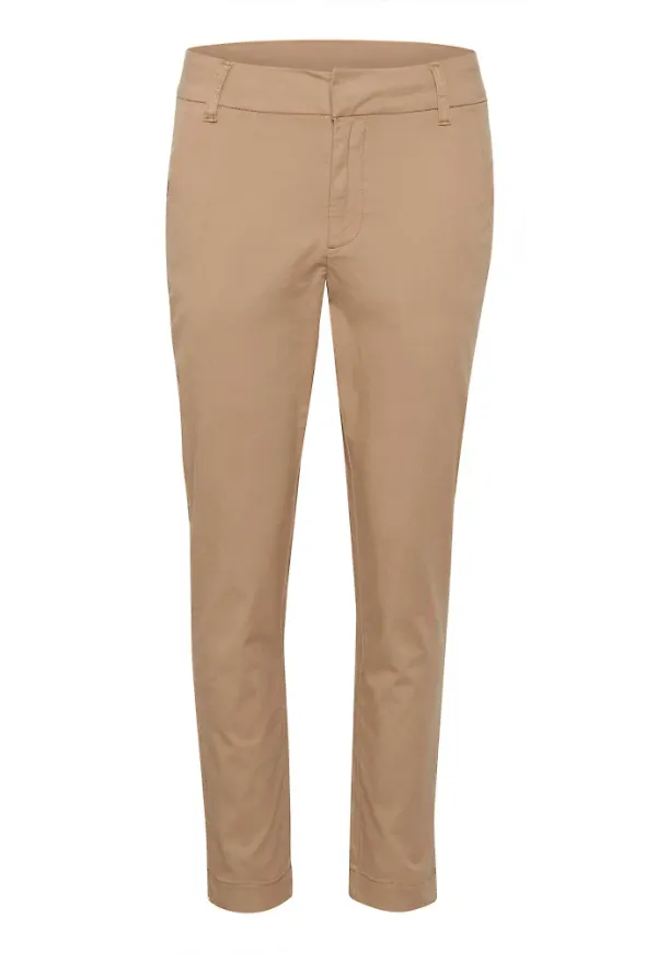 Kaffe Slim-fit Trousers Beige, Dam