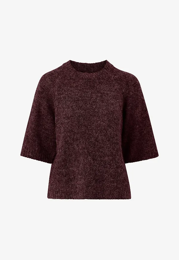 KAFFE - Tröja kaEmilie Cropped Knit - Röd