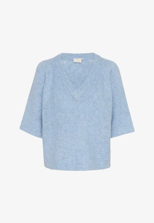 KAFFE - Tröja kaEmilie V-neck Pullover - Blå