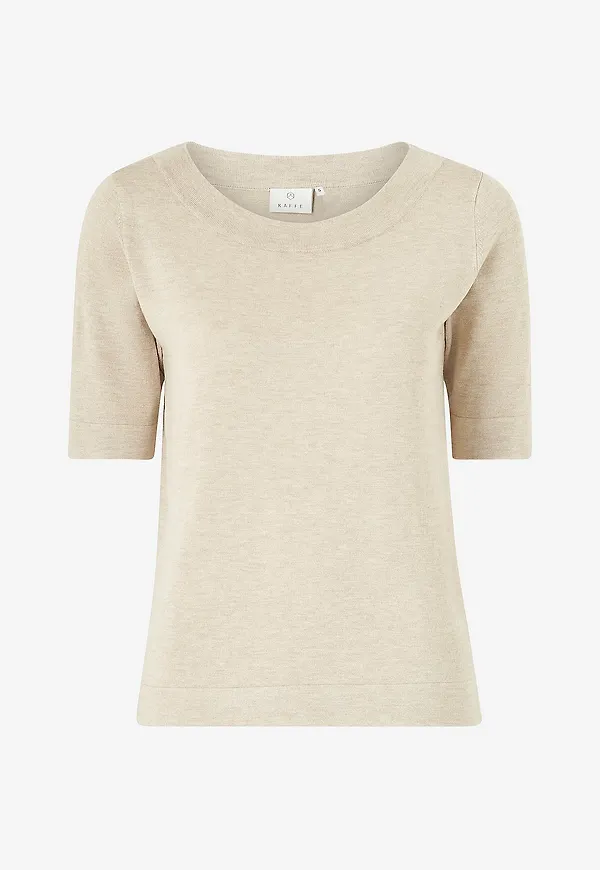 KAFFE - Tröja kaLizza Boatneck Solid - Beige