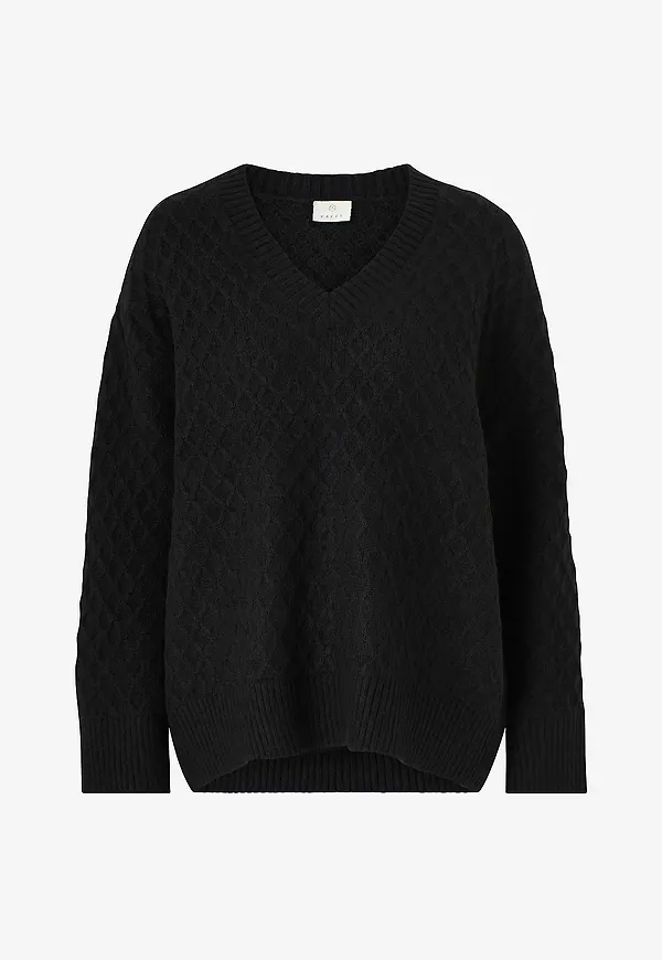KAFFE - Tröja kaSelma Knit Pullover - Svart