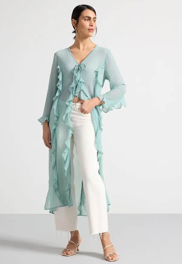 Kaftan med volanger