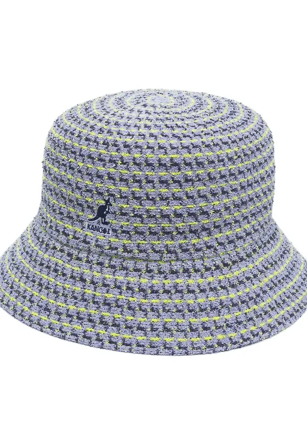 Kangol fiskehatt i jacquard - Blå