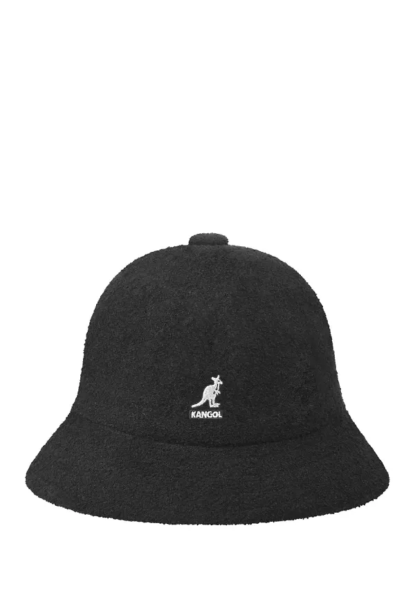 Kangol fiskehatt med logotyp - Svart