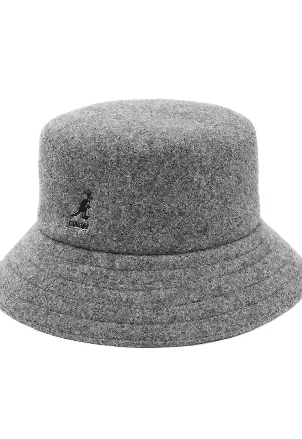 Kangol fiskehatt med logotypmärke - Grå