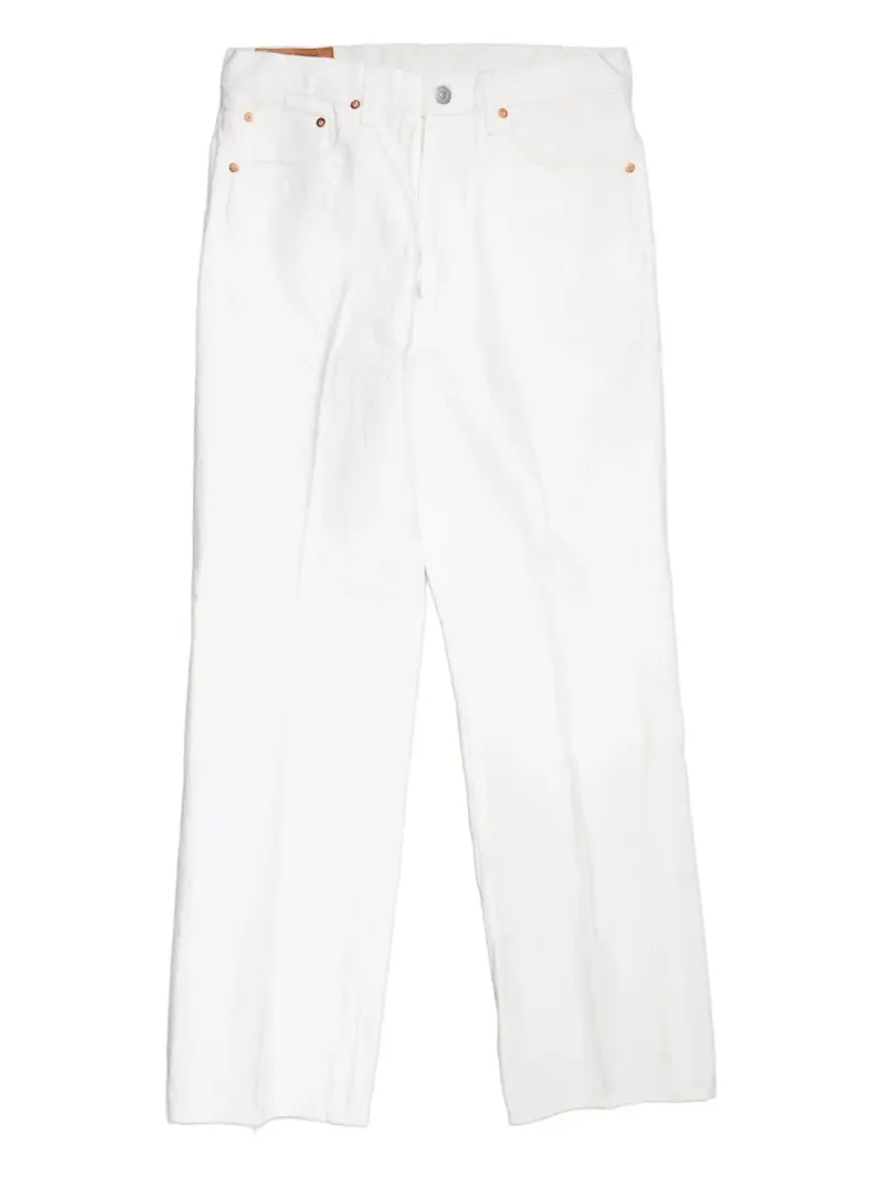 Kaptain Sunshine Skate Shoecut jeans - Vit