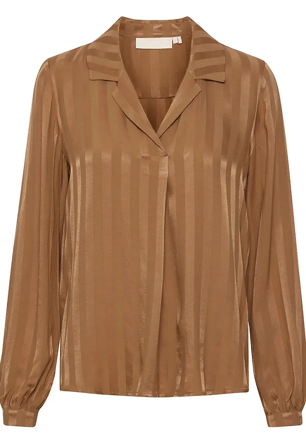 Karen by Simonsen - Skjortor - Brun - Dam - Storlek: Xl,Xs,S
