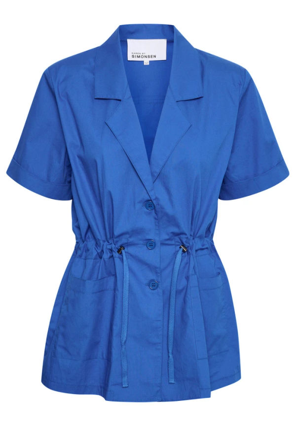 Karen by Simonsen Daxi SS Blazer Jacket 10103918 Blå, Dam