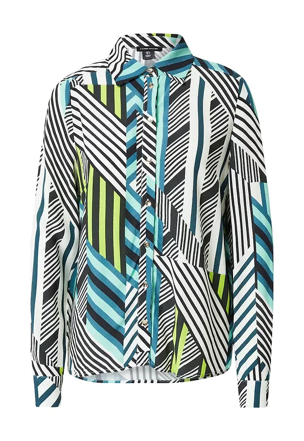 Karen Millen Blus grön / svart / vit
