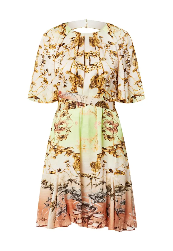 Karen Millen Klänning beige / karamell / limette / hummer
