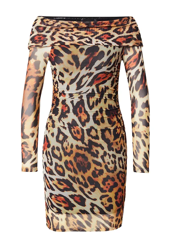 Karen Millen Klänning brun / rostbrun / ljusgrå / svart