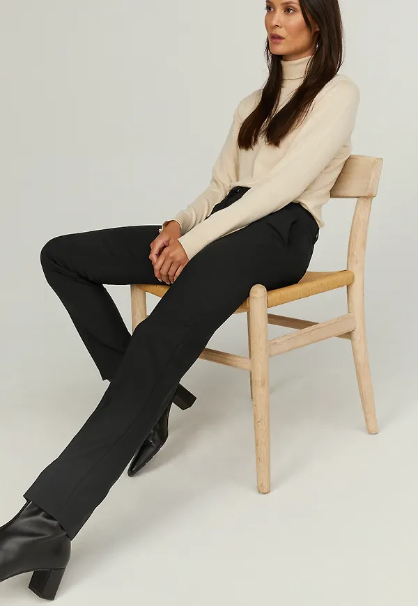 MQ Marqet Stockh lm Karen Slim Trousers Kostymbyxor Black Dam 34