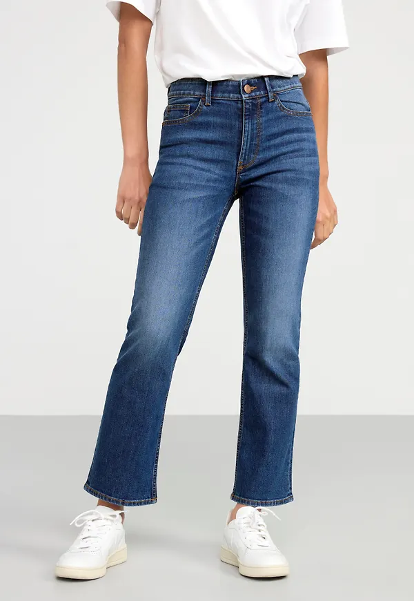 FLARE Karen cropped jeans med medelhög midja