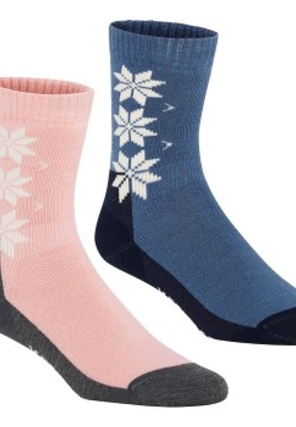 Kari Traa Strumpor 2P Wool Sock Rosa/Blå Strl 39/41