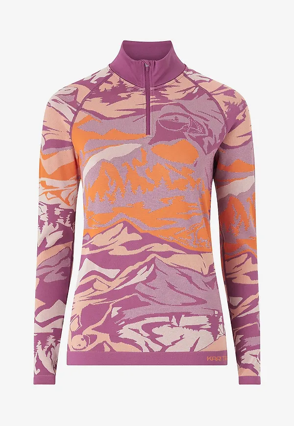 Kari Traa - Underställströja Mille Half-zip - Lila