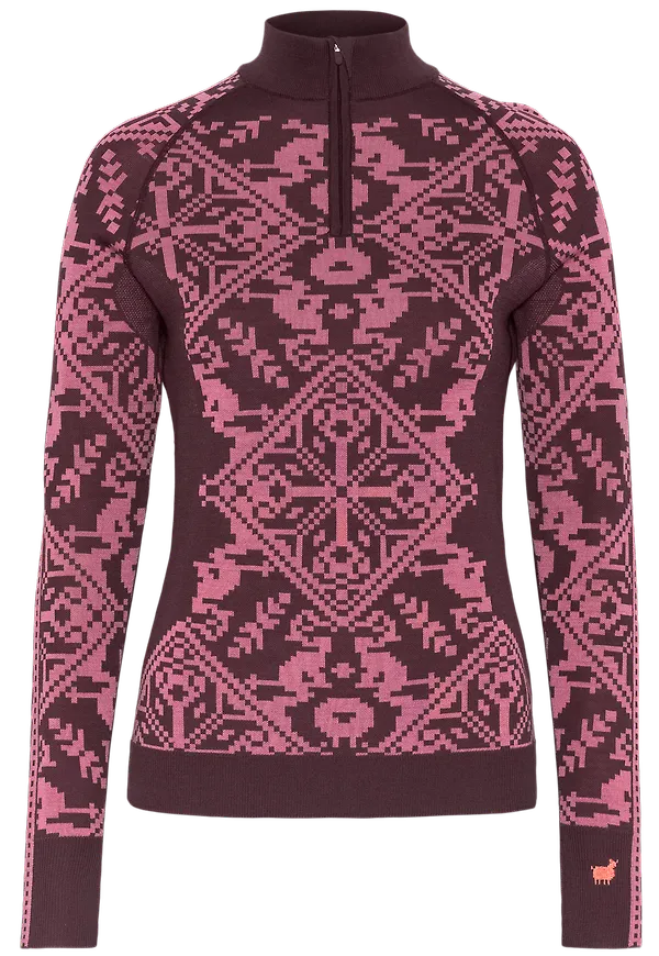 Kari Traa Women's Saga Half Zip Cocoa Powder