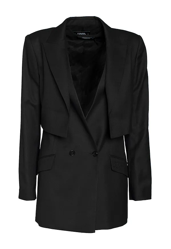 Karl Lagerfeld - Blazer - Svart - Dam - Storlek: M,Xs