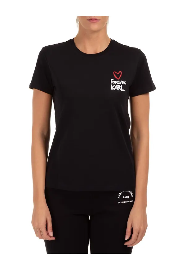 Karl Lagerfeld - T-shirts - Svart - Dam - Storlek: XS