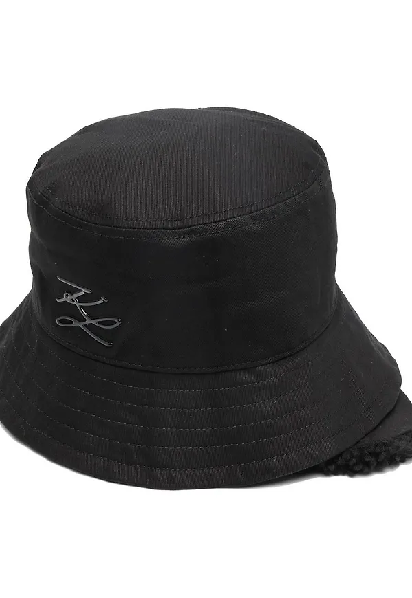 Karl Lagerfeld Autograph fiskehatt - Svart