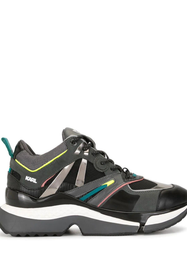 Karl Lagerfeld Aventur Delta låga sneakers med panel - Grå