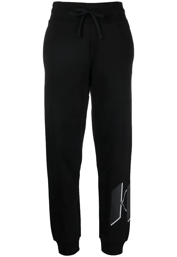 Karl Lagerfeld avsmalnande trackpants - Svart