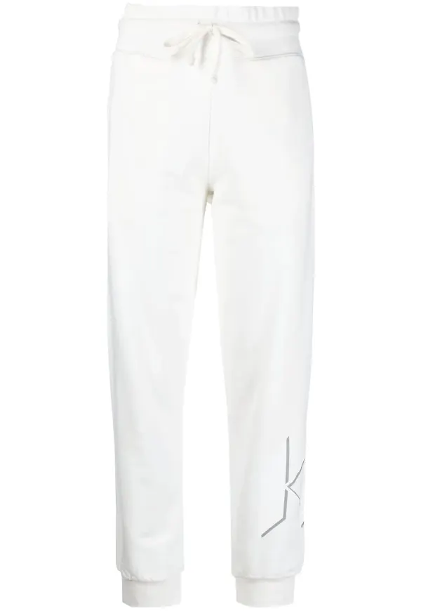 Karl Lagerfeld avsmalnande trackpants - Vit