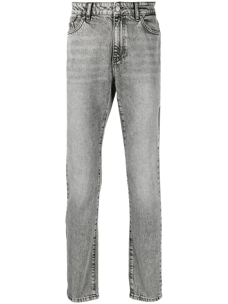 Karl Lagerfeld blekta jeans med smal passform - Grå