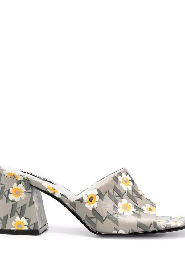 Karl Lagerfeld blommiga slip-ons - Grön