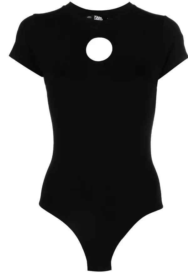 Karl Lagerfeld body med utskuren detalj - Svart