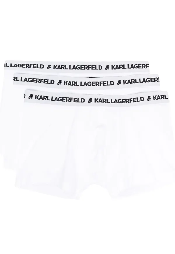 Karl Lagerfeld boxershorts med logotypband - Vit