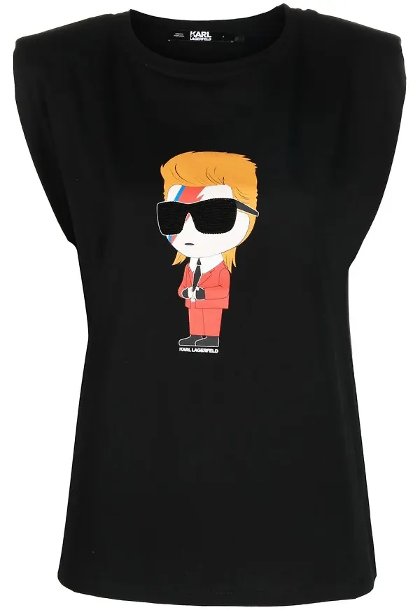 Karl Lagerfeld Choupette linne - Svart