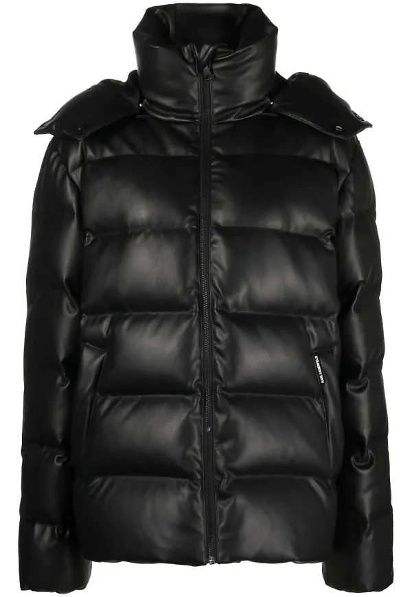 Karl Lagerfeld dunjacka med broderad logotyp - Svart