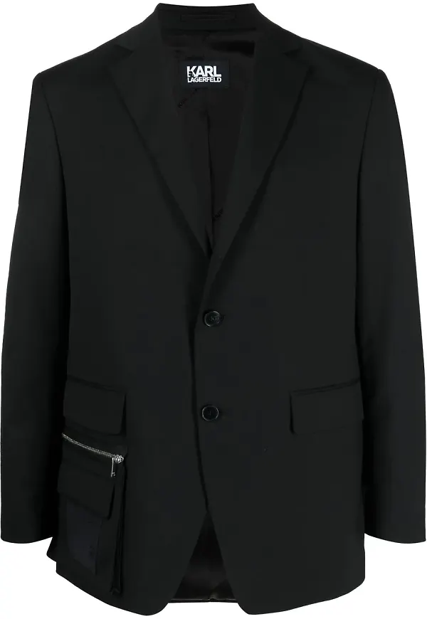 Karl Lagerfeld enkelknäppt blazer - Svart
