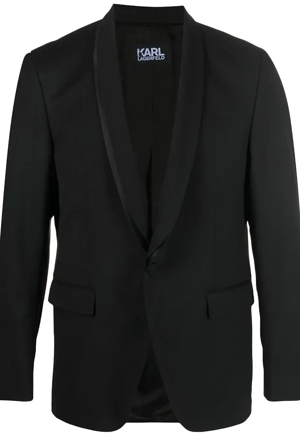 Karl Lagerfeld enkelknäppt blazer - Svart