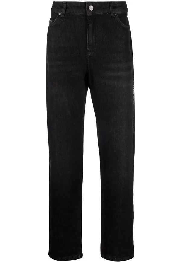Karl Lagerfeld Essential straight-jeans - Svart