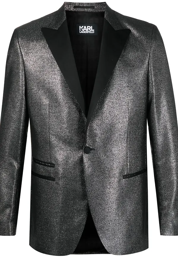 Karl Lagerfeld Fortune smokingkavaj - Silverfärgad