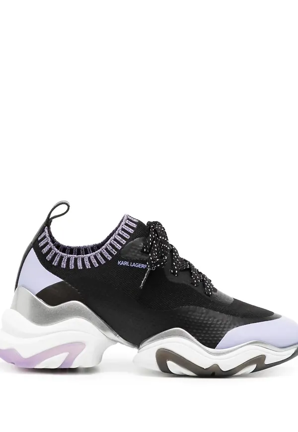 Karl Lagerfeld Gimini stickade strumpsneakers - Svart