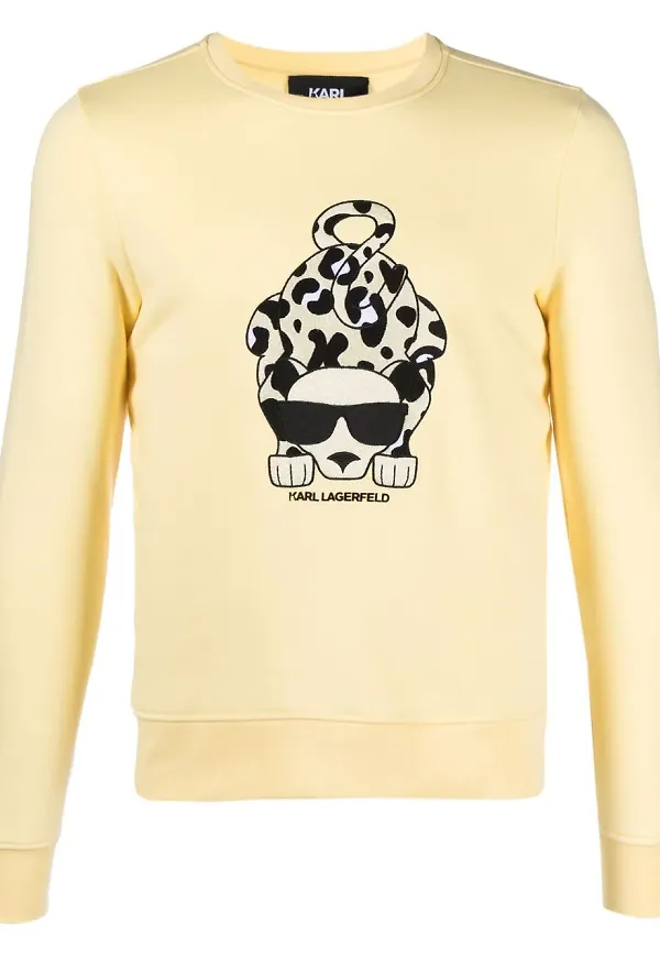 Karl Lagerfeld grafisk sweatshirt - Gul