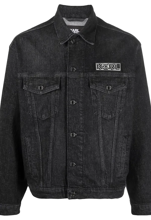 Karl Lagerfeld Ikonik 2.0 jeansjacka - Svart