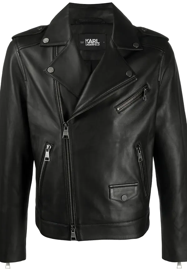 Karl Lagerfeld Ikonik bikerjacka - Svart