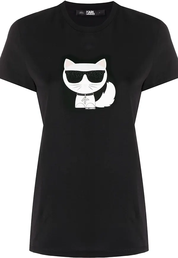Karl Lagerfeld Ikonik Choupette t-shirt - Svart