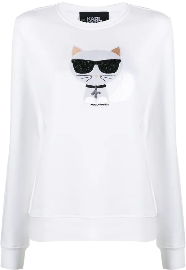 Karl Lagerfeld Ikonik Choupette tröja - Vit