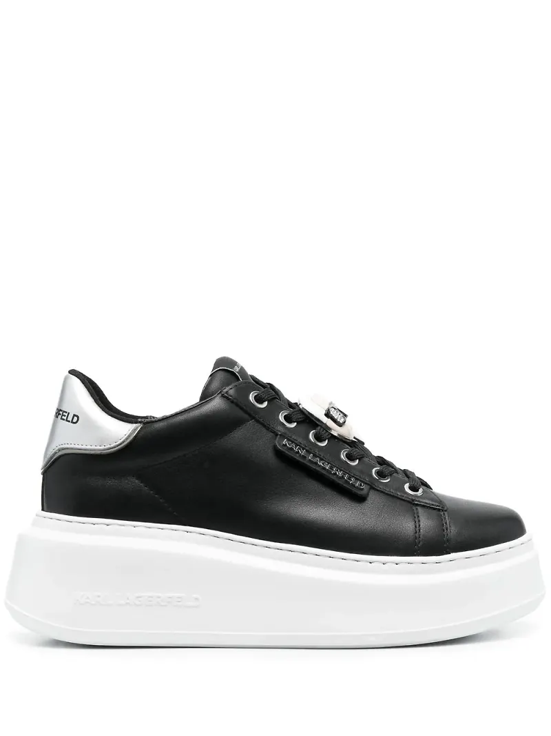 Karl Lagerfeld Ikonik Karl platåsneakers - Svart