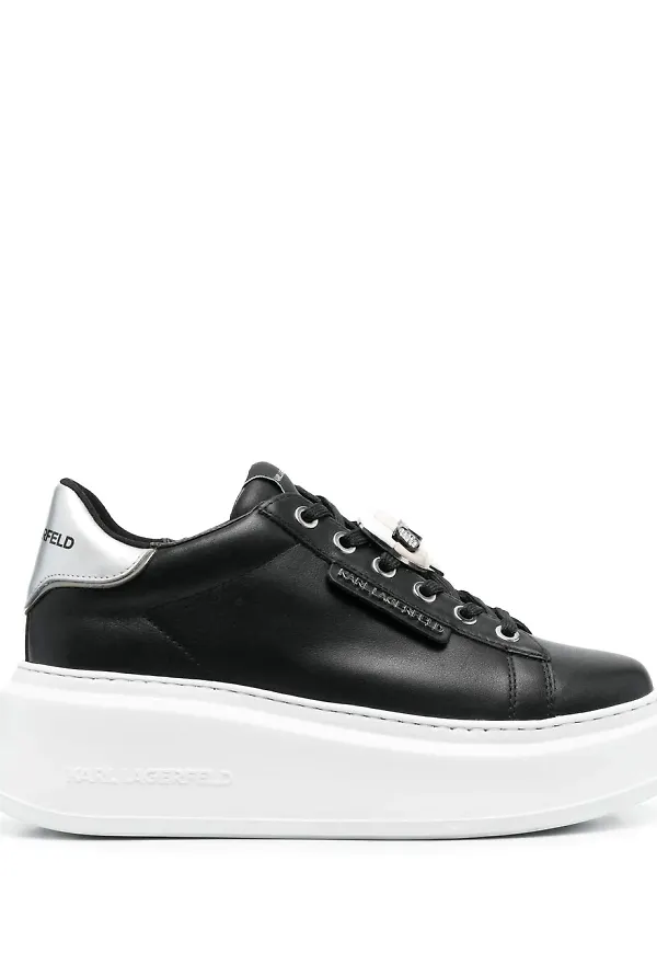 Karl Lagerfeld Ikonik Karl platåsneakers - Svart