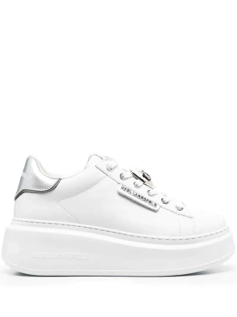 Karl Lagerfeld Ikonik Karl platåsneakers - Vit