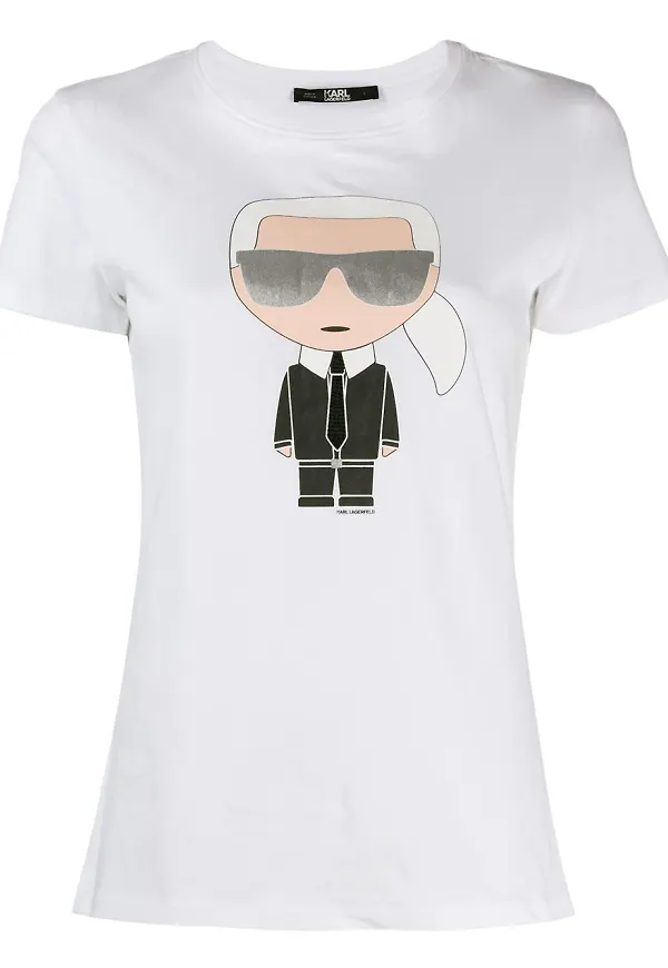 Karl Lagerfeld Ikonik Karl t-shirt - Vit