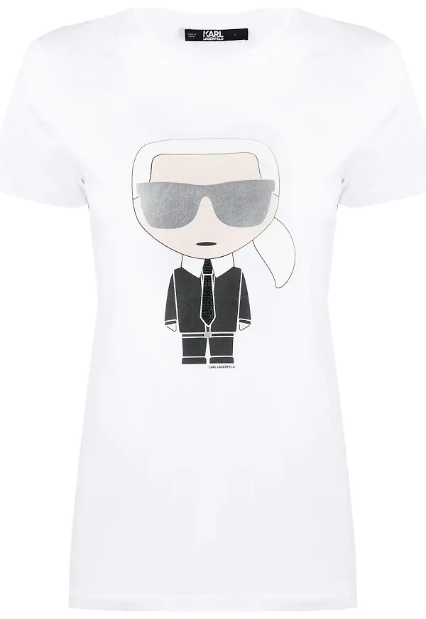 Karl Lagerfeld Ikonik Karl t-shirt - Vit