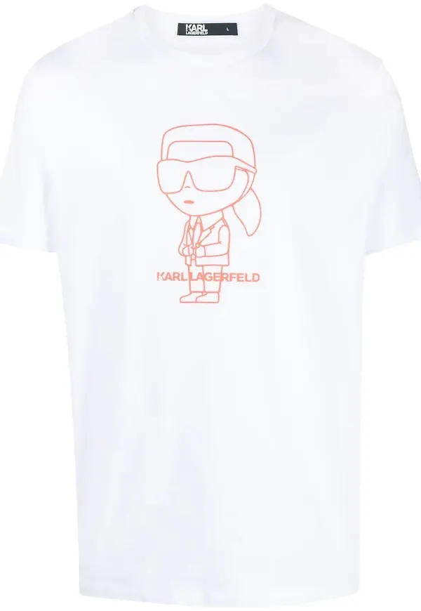 Karl Lagerfeld Ikonik Karl t-shirt - Vit